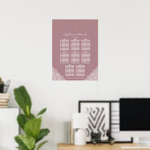 Tableau de placement orné de poussière de rose et  (Bureau à domicile)