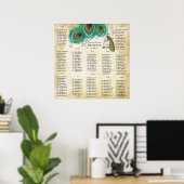 Tableau de placement Paon Cage dorée Alphabétique (Bureau à domicile)