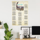 Tableau de placement Vintage Moderne Noir Ardoise (Bureau à domicile)