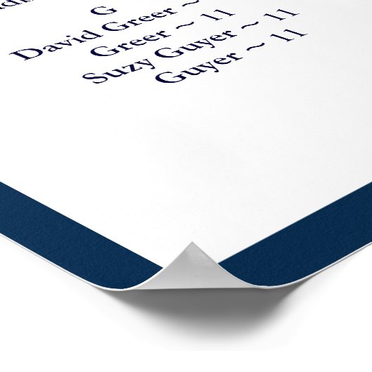 Tableau de plan de sièges couleur DIY Monogram Mod (Coin)