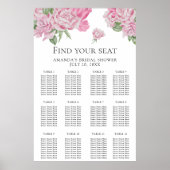 Tableau de plan de table aux fleurs aquarelles (Devant)