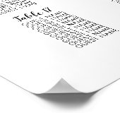 Tableau de plan de table de mariage grand format 2 (Coin)
