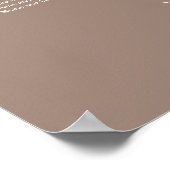 Tableau de plan de table de mariage Taupe 9 Poster (Coin)
