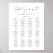 Tableau de Planification de Mariage Couleur Script (Devant)