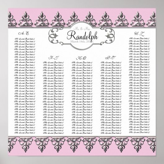 Tableau de réception Tableau de siège Baroque Swir (Devant)