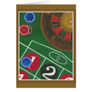 Tableau de roulette avec les puces et la roue
