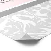Tableau de siège Alphabétique Blush Grey Damask (Coin)