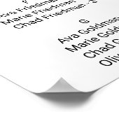 Tableau de siège alphabétique Dainty Elegance (Coin)