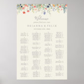 Tableau de siège alphabétique Fleur sauvage radian (Devant)