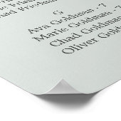 Tableau de siège alphabétique floral peint (Coin)