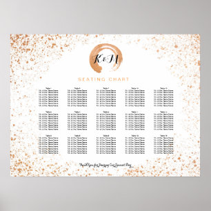 Tableau de siège de la réception de mariage en cui