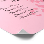 Tableau de siège de la réception de mariage rose - (Coin)