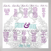 Tableau de siège de la réception de mariage - Thèm (Devant)