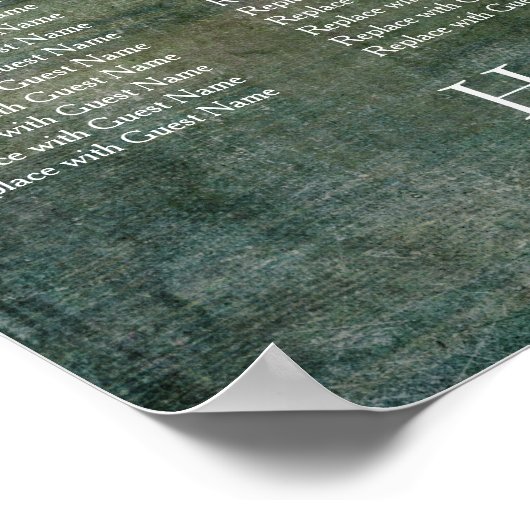 Tableau de siège de la réception du Grunge Vert fo (Coin)