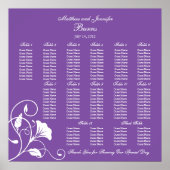 Tableau de siège de la réception du mariage Carré  (Devant)