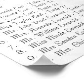 Tableau de siège de la réception en damas noir et  (Coin)