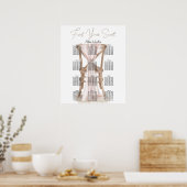 Tableau de Siège de Mariage Élégant Bohème Rose Mo (Cuisine)