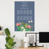 Tableau de siège du Mariage fleur sauvage Periwink (Bureau à domicile)