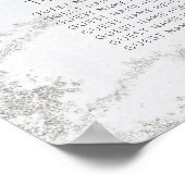 Tableau de siège du Mariage Ombre Dusty Blue Frost (Coin)