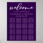 Tableau de siège du Mariage Royal Purple White Scr (Devant)