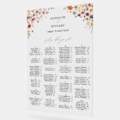 Tableau de siège en acrylique coloré du Mariage fl (Angle)