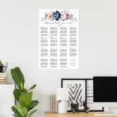 Tableau de siège en ardoise rose Rose bleu foncé (Bureau à domicile)