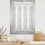 Tableau de siège mariage Argent Vintage (Cuisine)