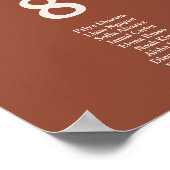 Tableau de siège Mariage de Boho orange brûlé (Coin)