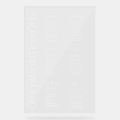 Tableau de siège Mariage de police blanc élégant m (Recto)