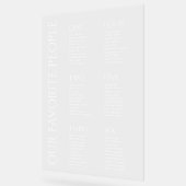 Tableau de siège Mariage de police blanc élégant m (Angle)