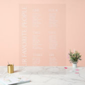 Tableau de siège Mariage de police blanc élégant m (Mariage)