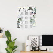 Tableau de siège Mariage floral de roses blanches (Bureau à domicile)