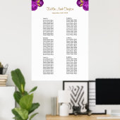 Tableau de siège Mariage Floral Purple Et Or (Bureau à domicile)