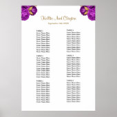 Tableau de siège Mariage Floral Purple Et Or (Devant)