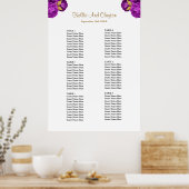 Tableau de siège Mariage Floral Purple Et Or (Cuisine)
