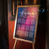 Tableau de siège mariage Galaxy Nebula Constellati