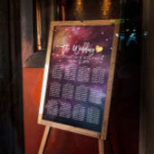 Tableau de siège mariage Galaxy Nebula Constellati