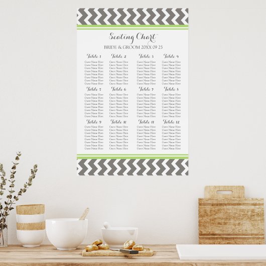 Tableau de sièges 12 Tableaux 96 Gris de chaux inv (Cuisine)