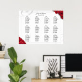Tableau de sièges 16 x 20 Roses Rouges (Bureau à domicile)