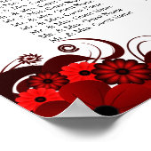 Tableau de sièges à 10 Mariages de fleurs rouges e (Coin)