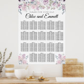 Tableau de sièges à 18 tables blanc violet clair (Cuisine)