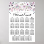 Tableau de sièges à 19 tables blanc violet clair (Devant)