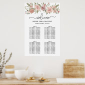 Tableau de sièges à 4 tables pour Mariage rose rou (Cuisine)