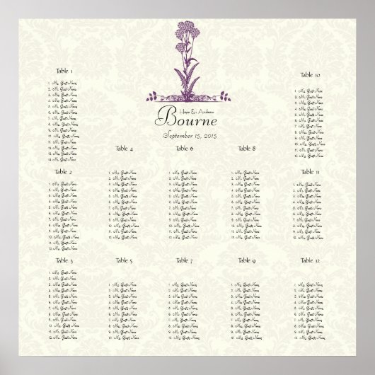 Tableau de sièges à branches de fleurs sauvages po (Devant)
