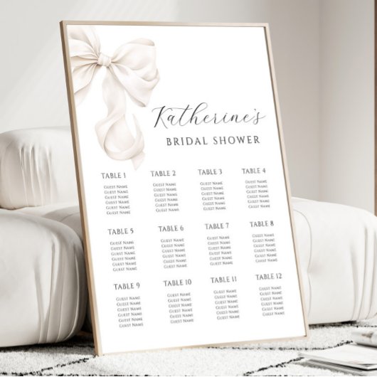 Tableau de sièges à Fête des mariées blanche