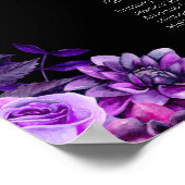 Tableau de sièges à fleurs noir et pourpre (Coin)