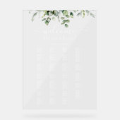 Tableau de sièges alphabétique de verdure (Recto)