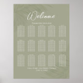 Tableau de sièges aux feuilles de palmier botaniqu (Devant)