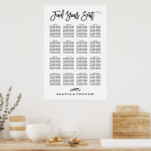 Tableau de sièges avec lettres à main chic (Cuisine)