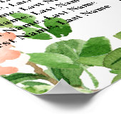 Tableau de sièges Baby shower de cygne | Rose (Coin)